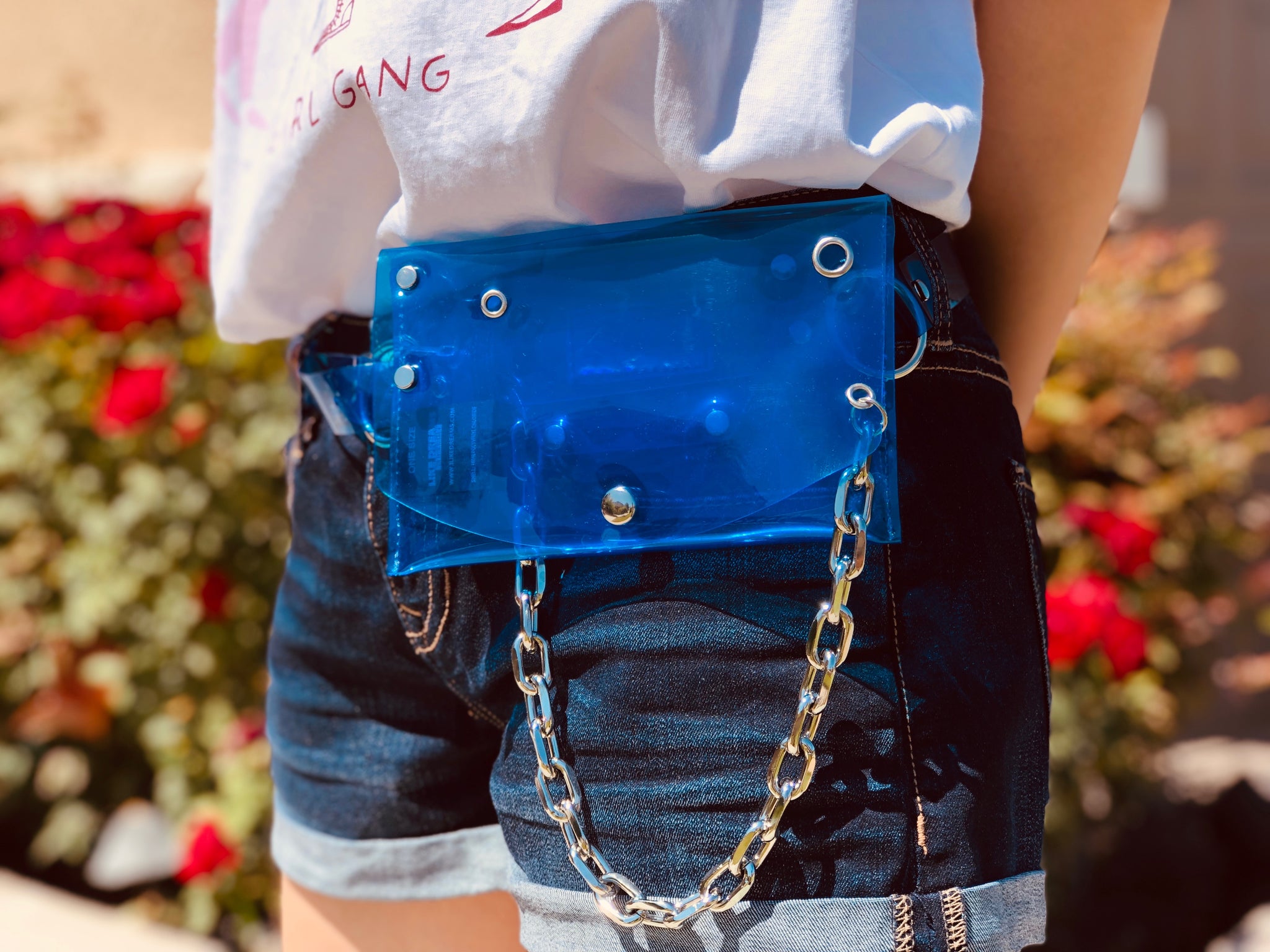 Blue Clear Belt Bag